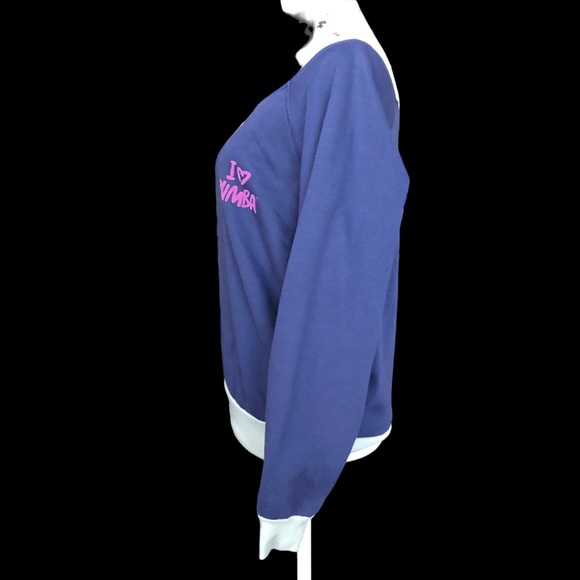$10 SALE! I LOVE ZUMBA Sweatshirt Heart Dance Fitness Wear L Classic RARE - Picture 7 of 12
